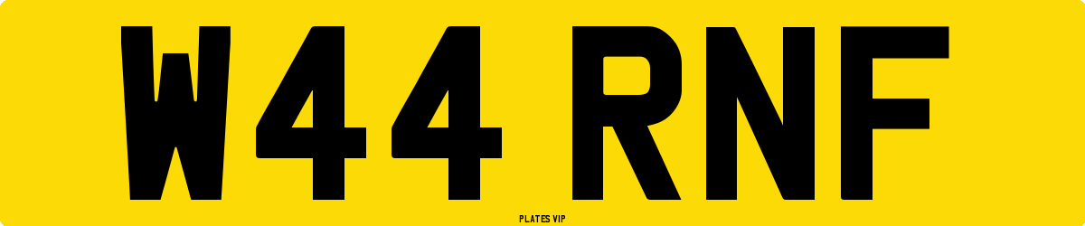 W44 RNF Number Plate