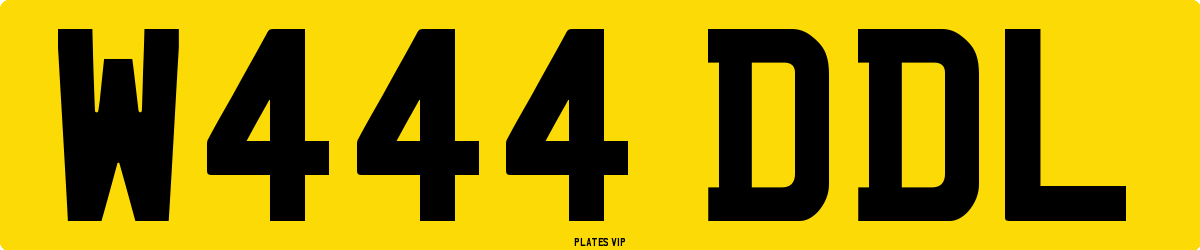 W444 DDL Number Plate