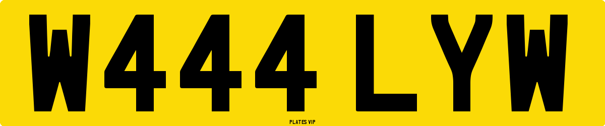 W444 LYW Number Plate