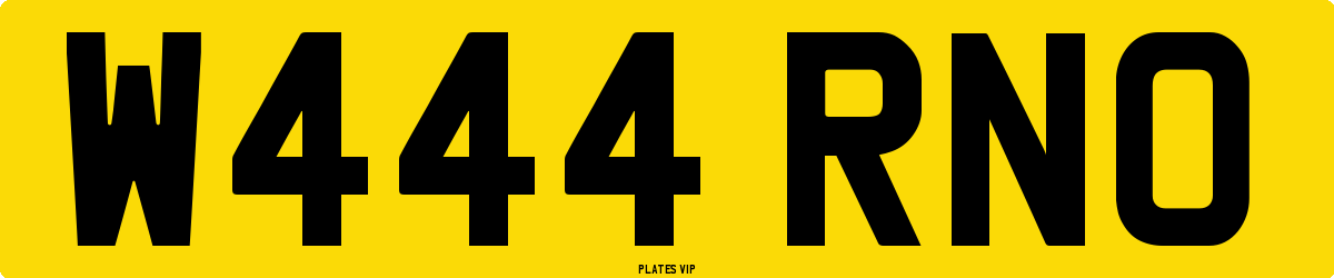 W444 RNO Number Plate