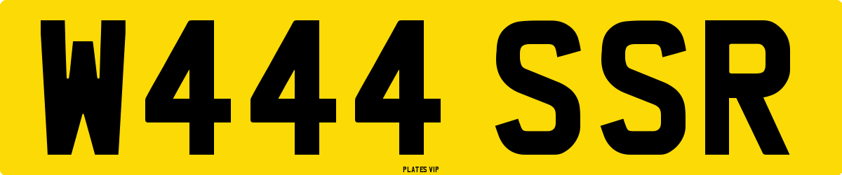 W444 SSR Number Plate