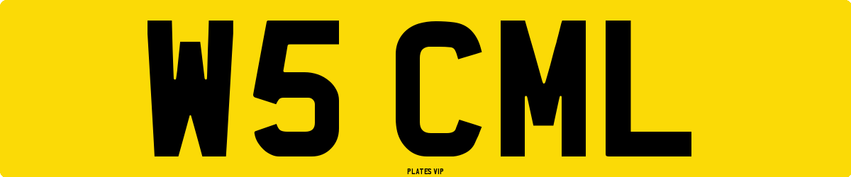 W5 CML Number Plate