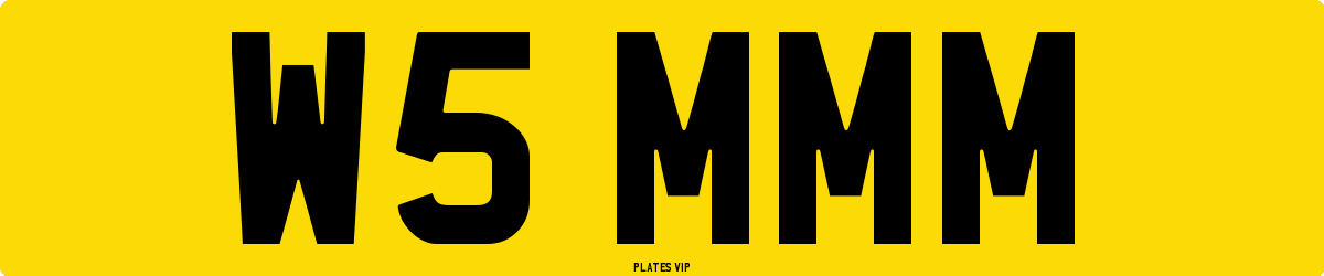 W5 MMM Number Plate