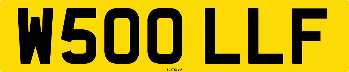 W500 LLF Number Plate
