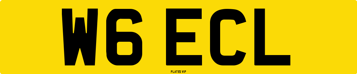 W6 ECL Number Plate