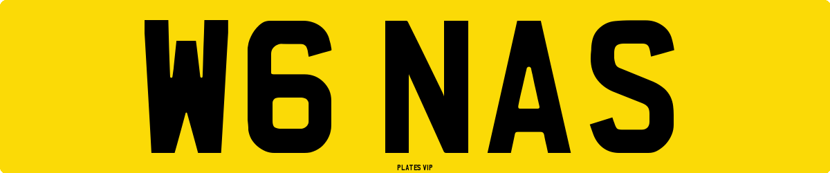 W6 NAS Number Plate