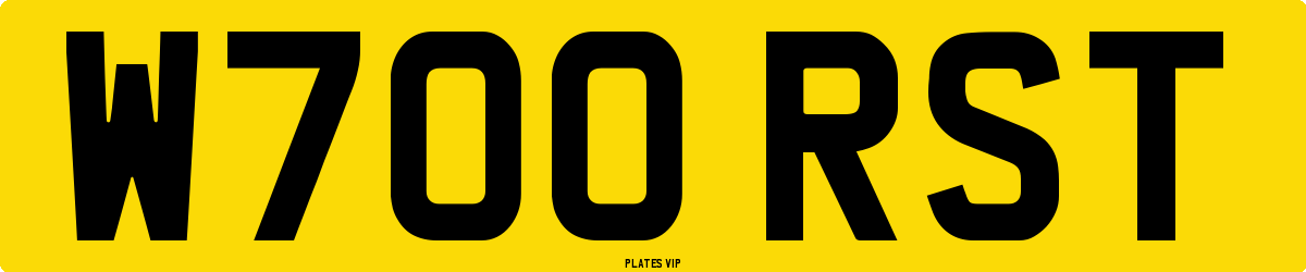 W700 RST Number Plate
