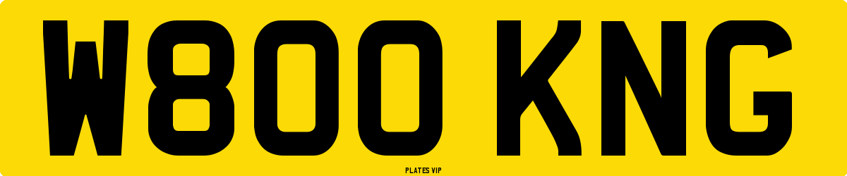 W800 KNG Number Plate