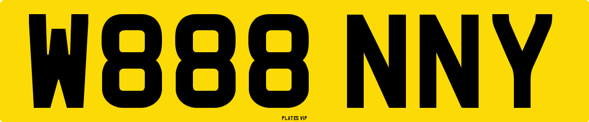 W888 NNY Number Plate