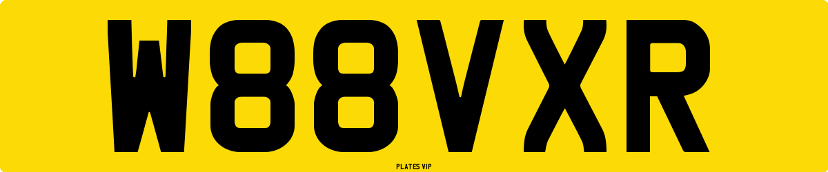 W88VXR Number Plate