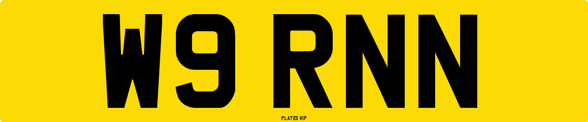 W9 RNN Number Plate