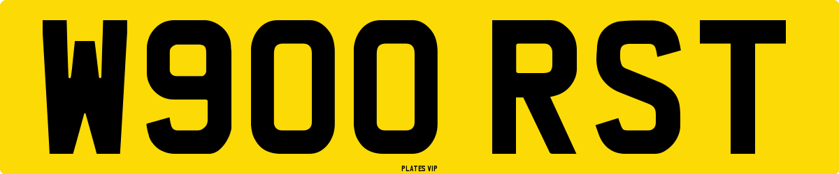 W900 RST Number Plate