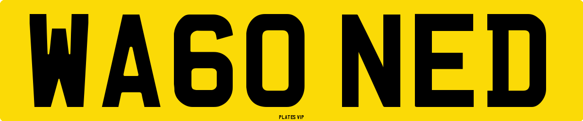 WA60 NED Number Plate