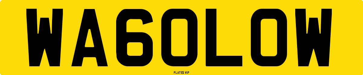 WA60LOW Number Plate
