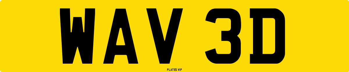 WAV 3D Number Plate