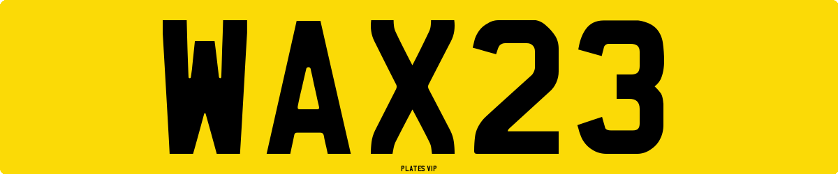 WAX23 Number Plate