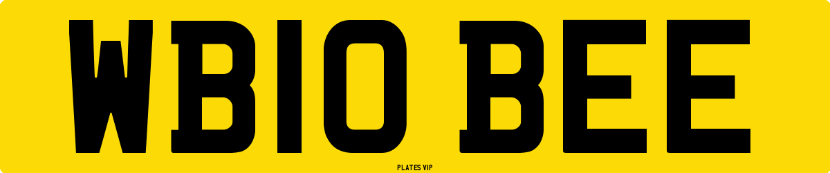 WB10 BEE Number Plate