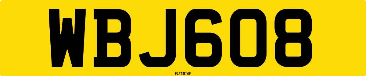 WBJ608 Number Plate
