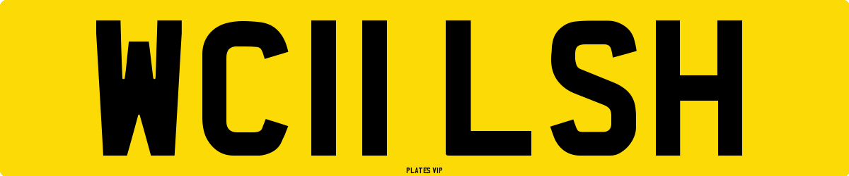 WC11 LSH Number Plate