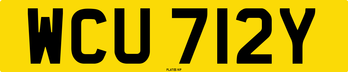 WCU 712Y Number Plate