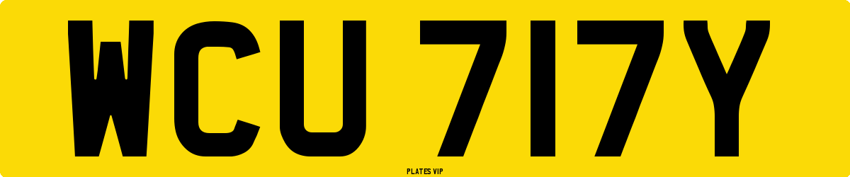 WCU 717Y Number Plate