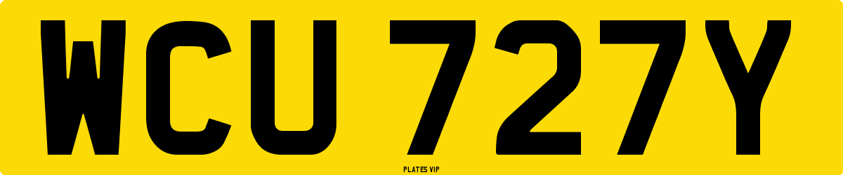 WCU 727Y Number Plate