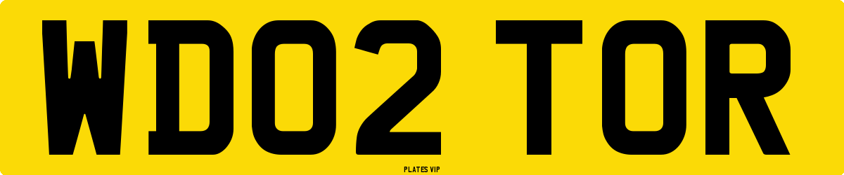 WD02 TOR Number Plate