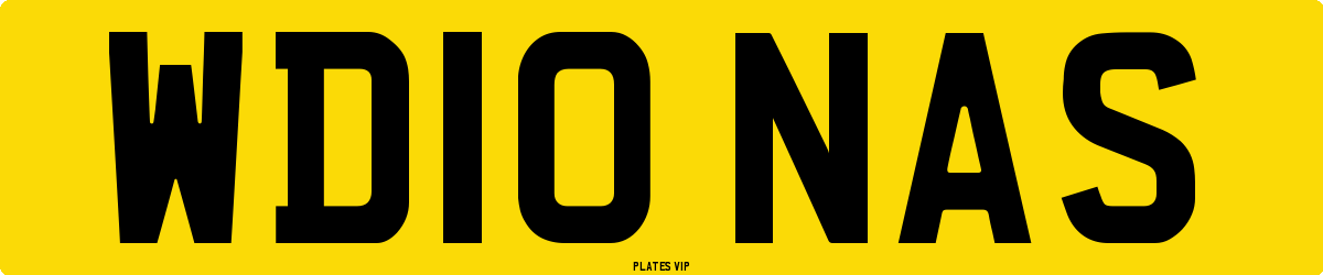 WD10 NAS Number Plate