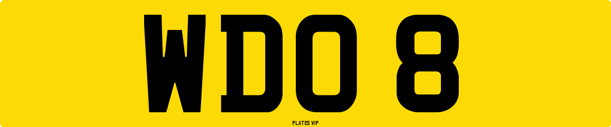 WDO 8 Number Plate
