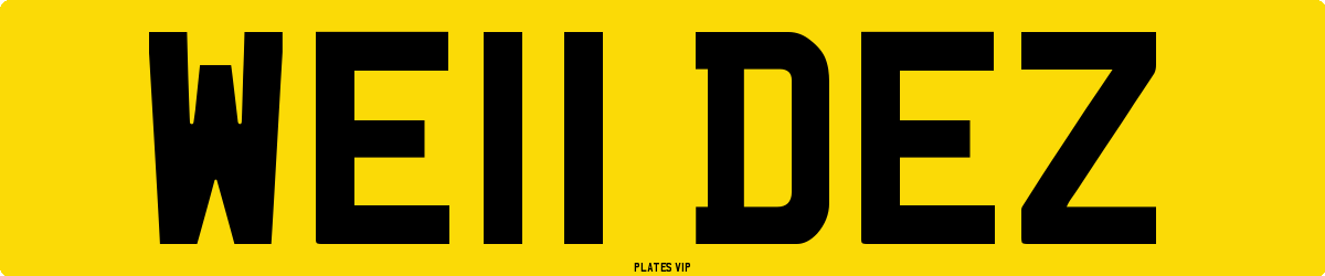 WE11 DEZ Number Plate