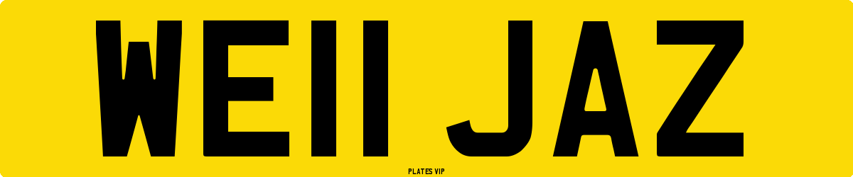 WE11 JAZ Number Plate