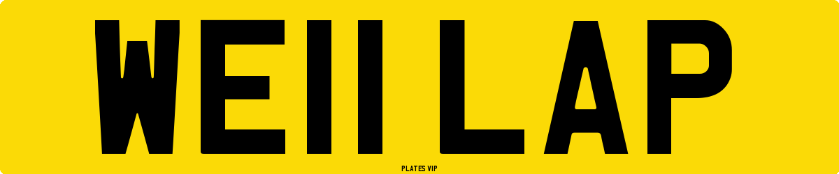 WE11 LAP Number Plate
