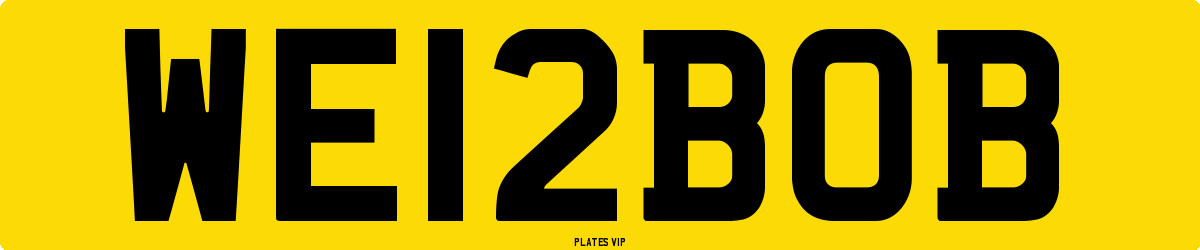 WE12BOB Number Plate