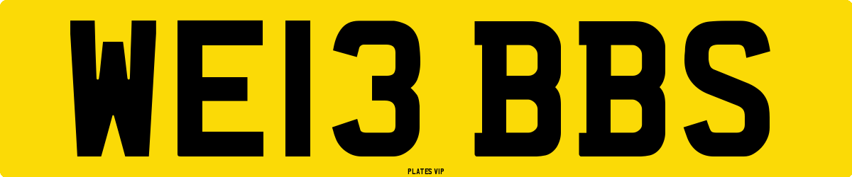 WE13 BBS Number Plate