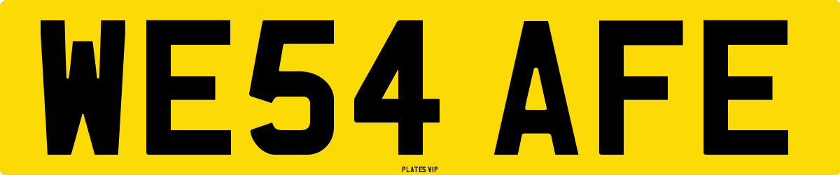 WE54 AFE Number Plate