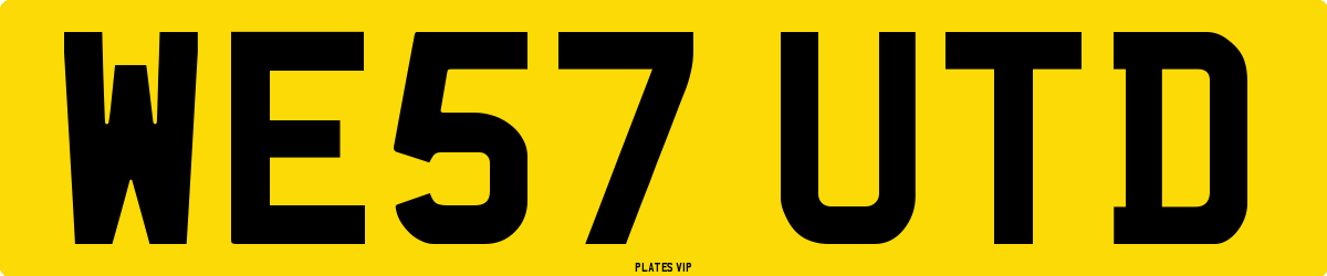 WE57 UTD Number Plate