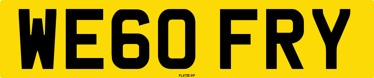 WE60 FRY Number Plate