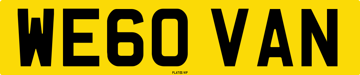 WE60 VAN Number Plate