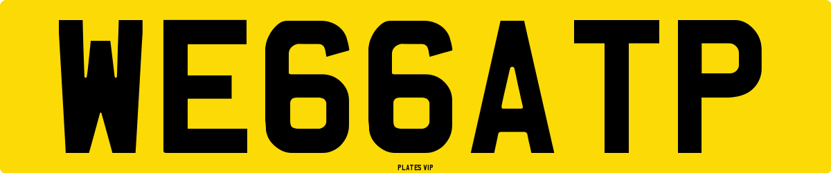 WE66ATP Number Plate