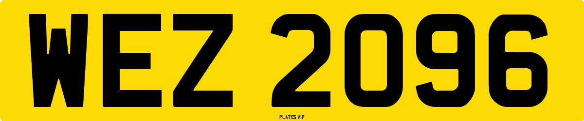 WEZ 2096 Number Plate