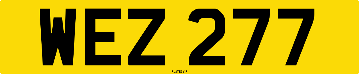 WEZ 277 Number Plate