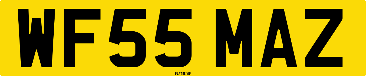 WF55 MAZ Number Plate