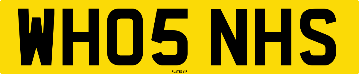 WH05 NHS Number Plate