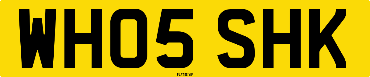 WH05 SHK Number Plate