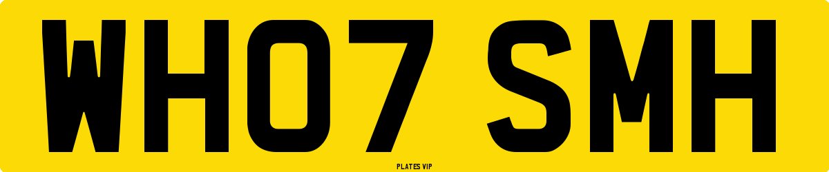 WH07 SMH Number Plate