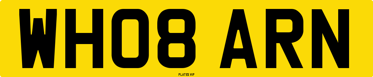 WH08 ARN Number Plate