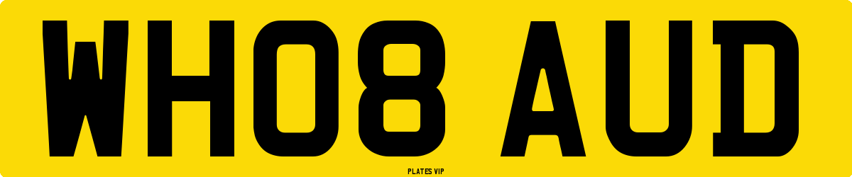 WH08 AUD Number Plate