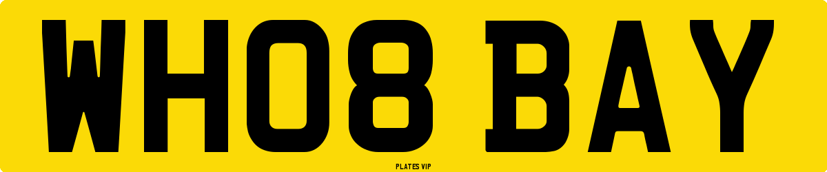 WH08 BAY Number Plate