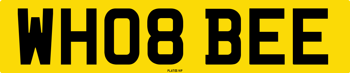 WH08 BEE Number Plate