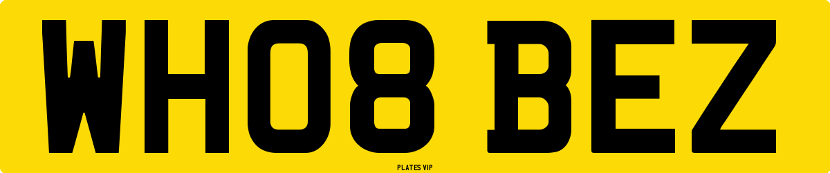 WH08 BEZ Number Plate